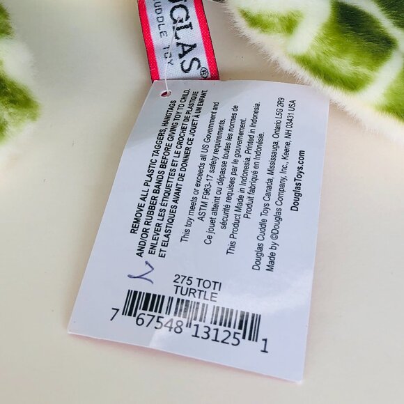 New w/Tag Douglas Plush Sea Turtle Toti Stuffed Animal 11.4" - Picture 8 of 10